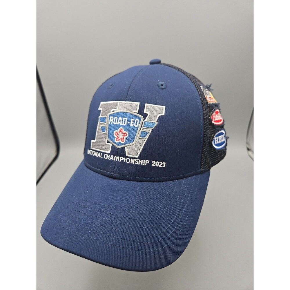 Road-eo National Championship Trucker Cap Hat Blue Mesh Mack Castrol Cintas Rush